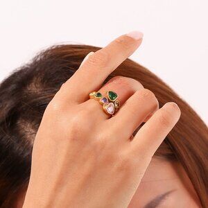 Open heart ring for women